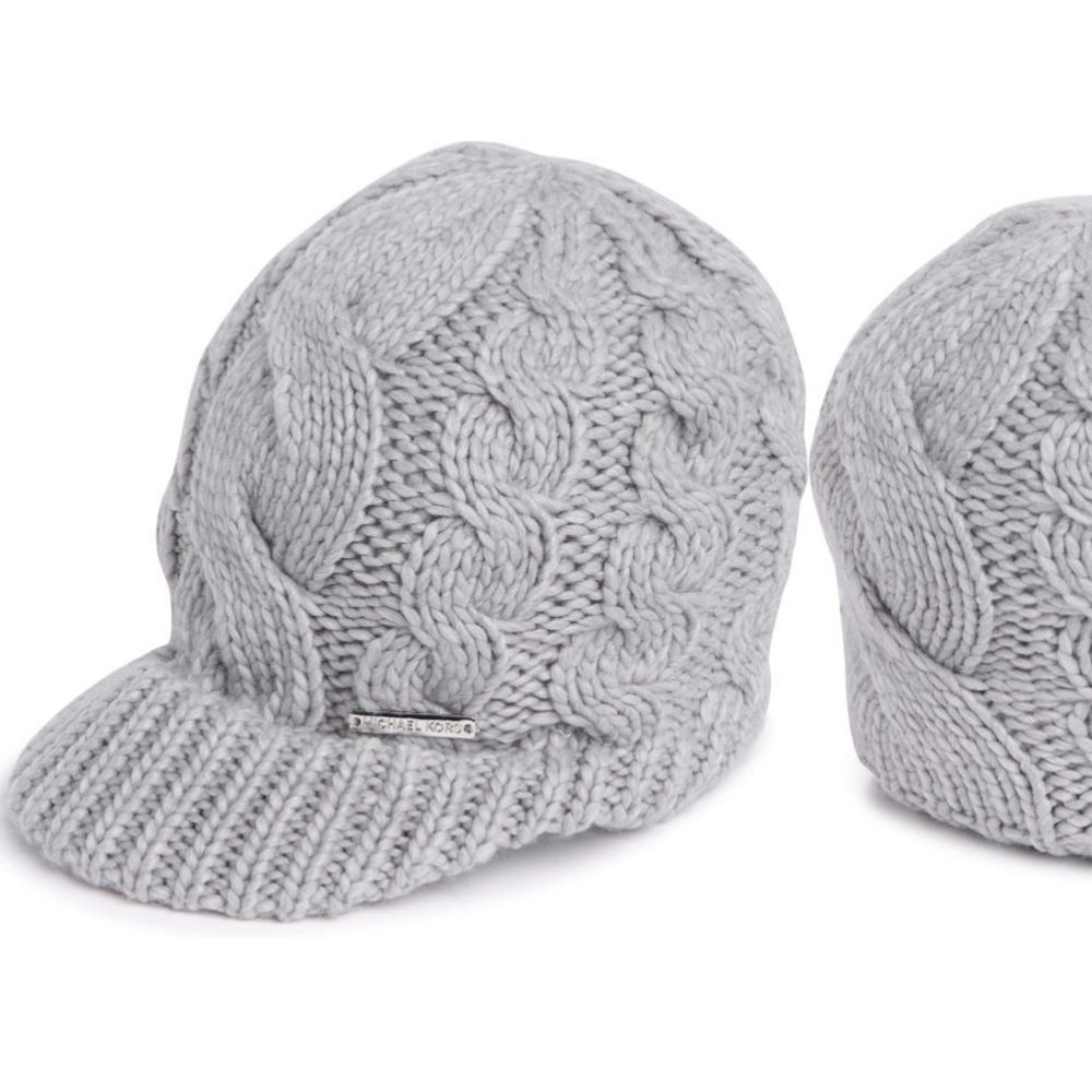 Michael Kors Grey Cable knit hat